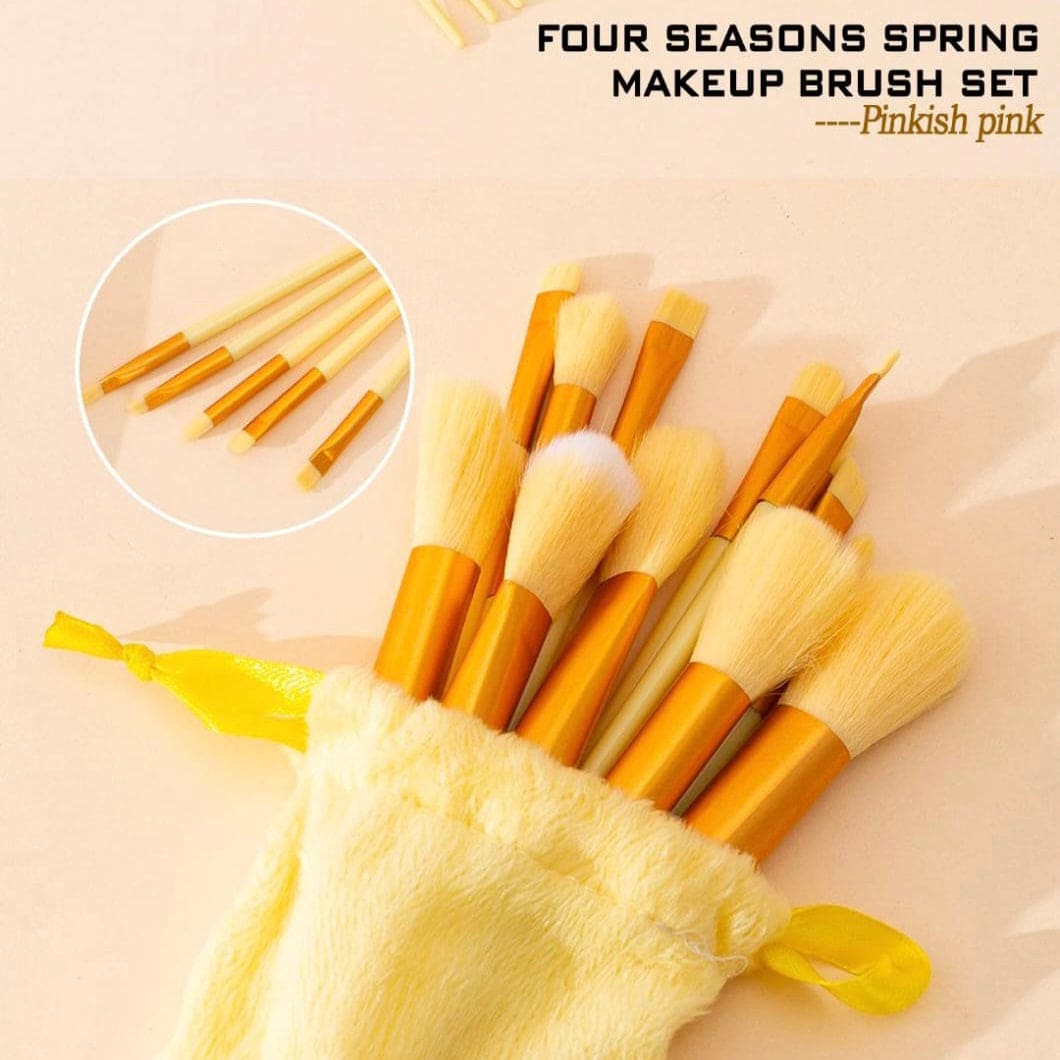 Set of 13 Spring Makeup Brush, Soft Fluffy Professional Kabuki Blend Shadow Makeup Brush, Foundation Blush Powder Eyeshadow Concealer Tools with Bag, Cosmetic Brush Pouch, Festival Beauty Cosmetic Tool, Premium Makeup Brush Set Set of 13 Spring Makeup Brush, Soft Fluffy Professional Kabuki Blend Shadow Makeup Brush, Foundation Blush Powder Eyeshadow Concealer Tools with Bag, Cosmetic Brush Pouch, Festival Beauty Cosmetic Tool, Premium Makeup Brush Set